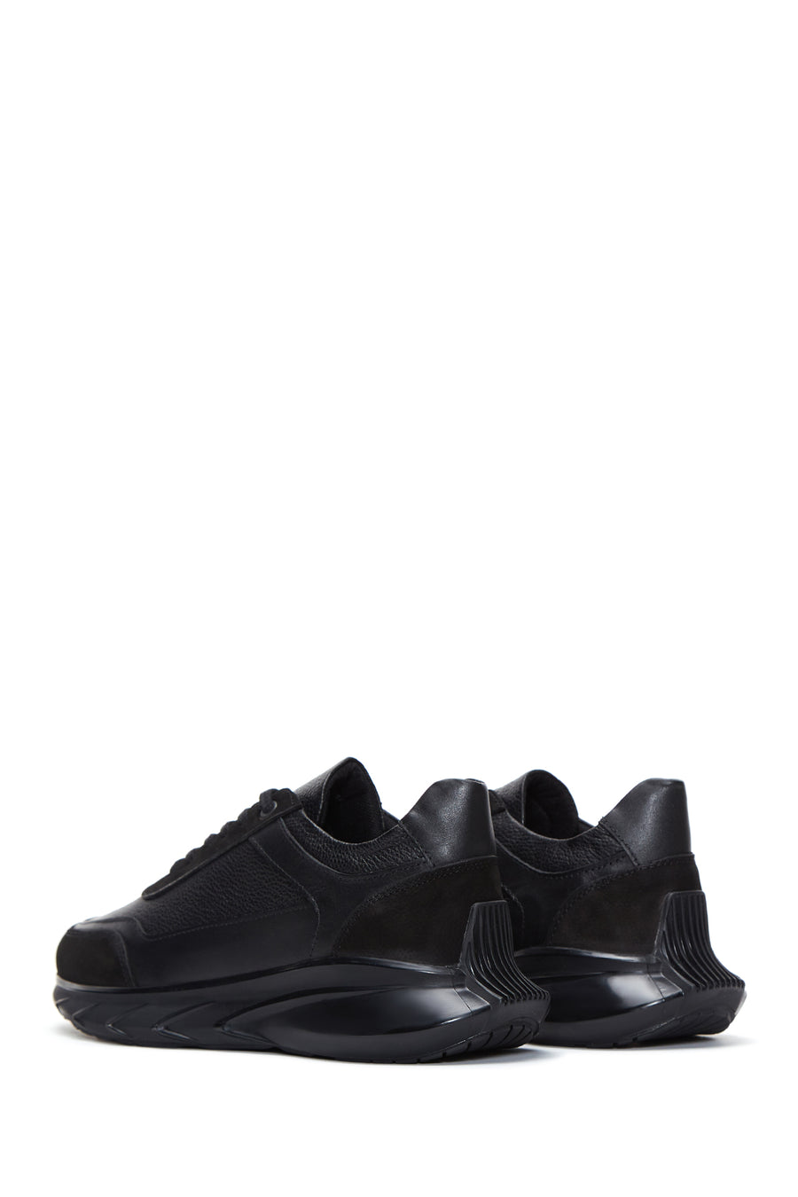 Erkek Siyah Deri Sneaker
