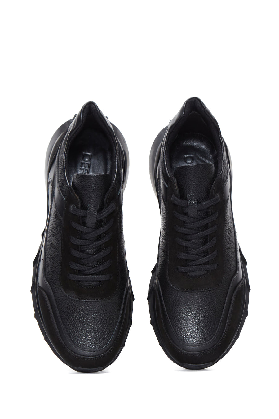 Erkek Siyah Deri Sneaker