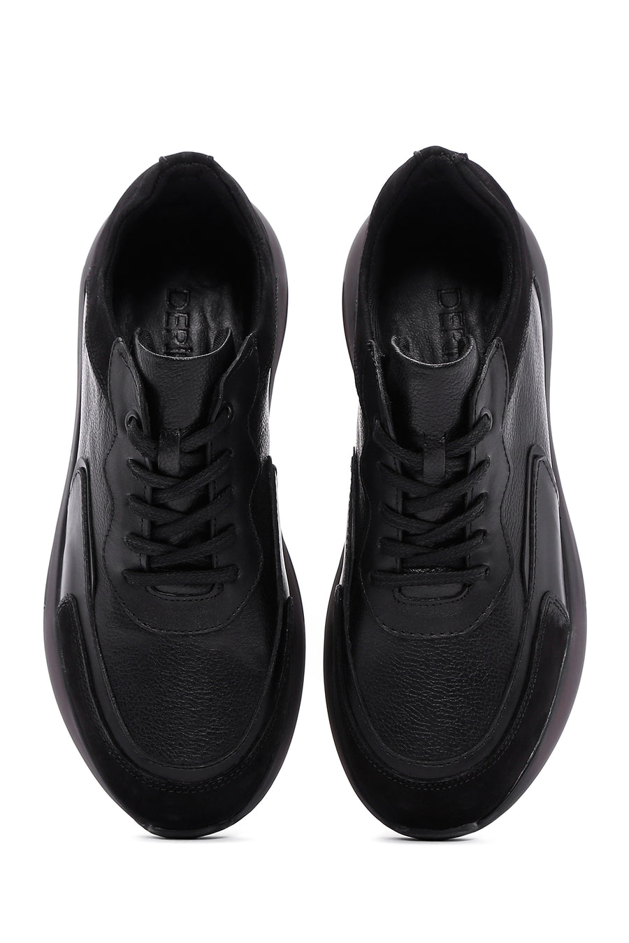 Erkek Siyah Deri Sneaker
