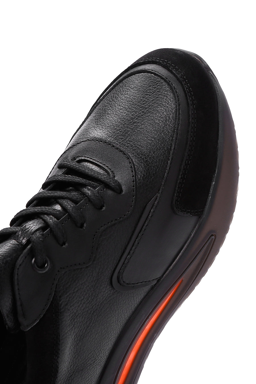 Erkek Siyah Deri Sneaker