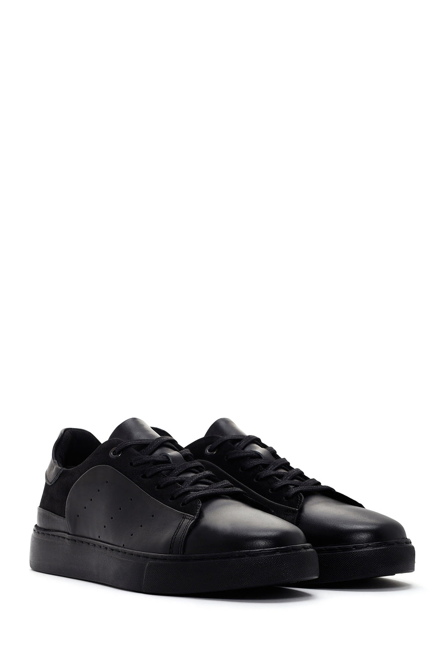 Men's Black Leather Sneaker