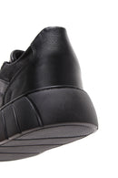 Men's Black Leather Thick Soled Sneaker | Derimod