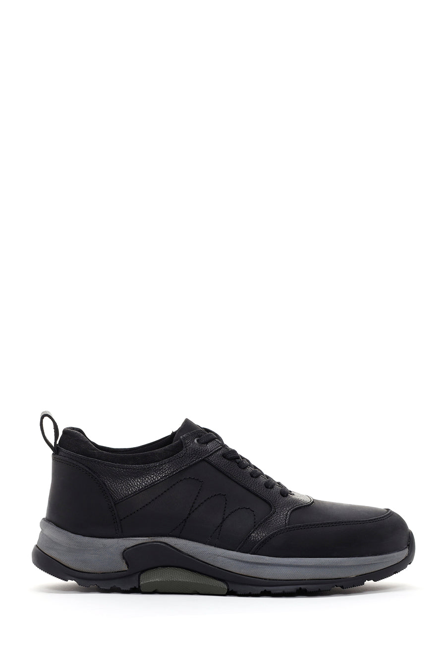 Men's Black Thick Soled Casual Leather Shoes 23WFD695114 | Derimod