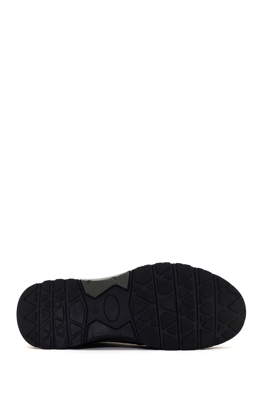 Men's Black Thick Soled Casual Leather Shoes