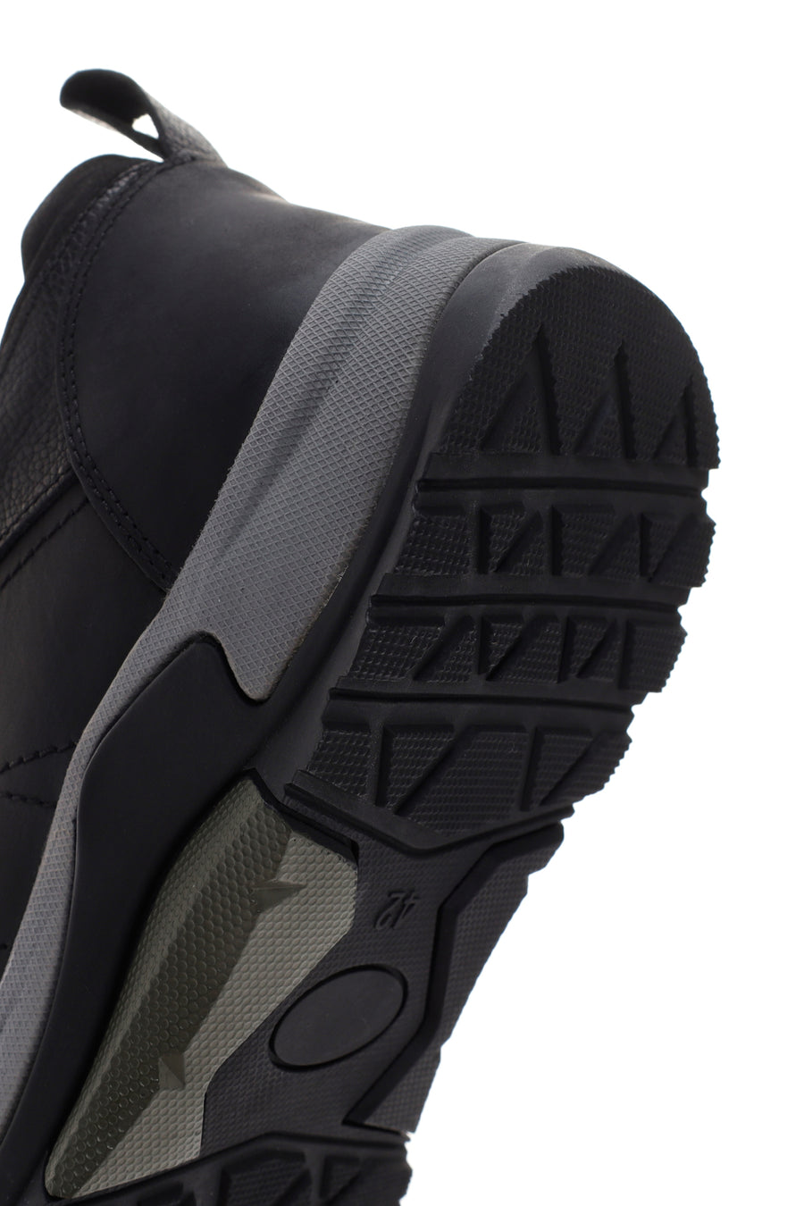 Men's Black Thick Soled Casual Leather Shoes