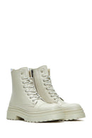 Women's Beige Zippered Boots | Derimod