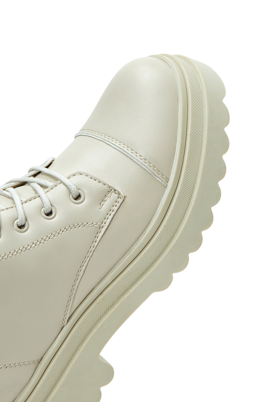 Women's Beige Zippered Boots