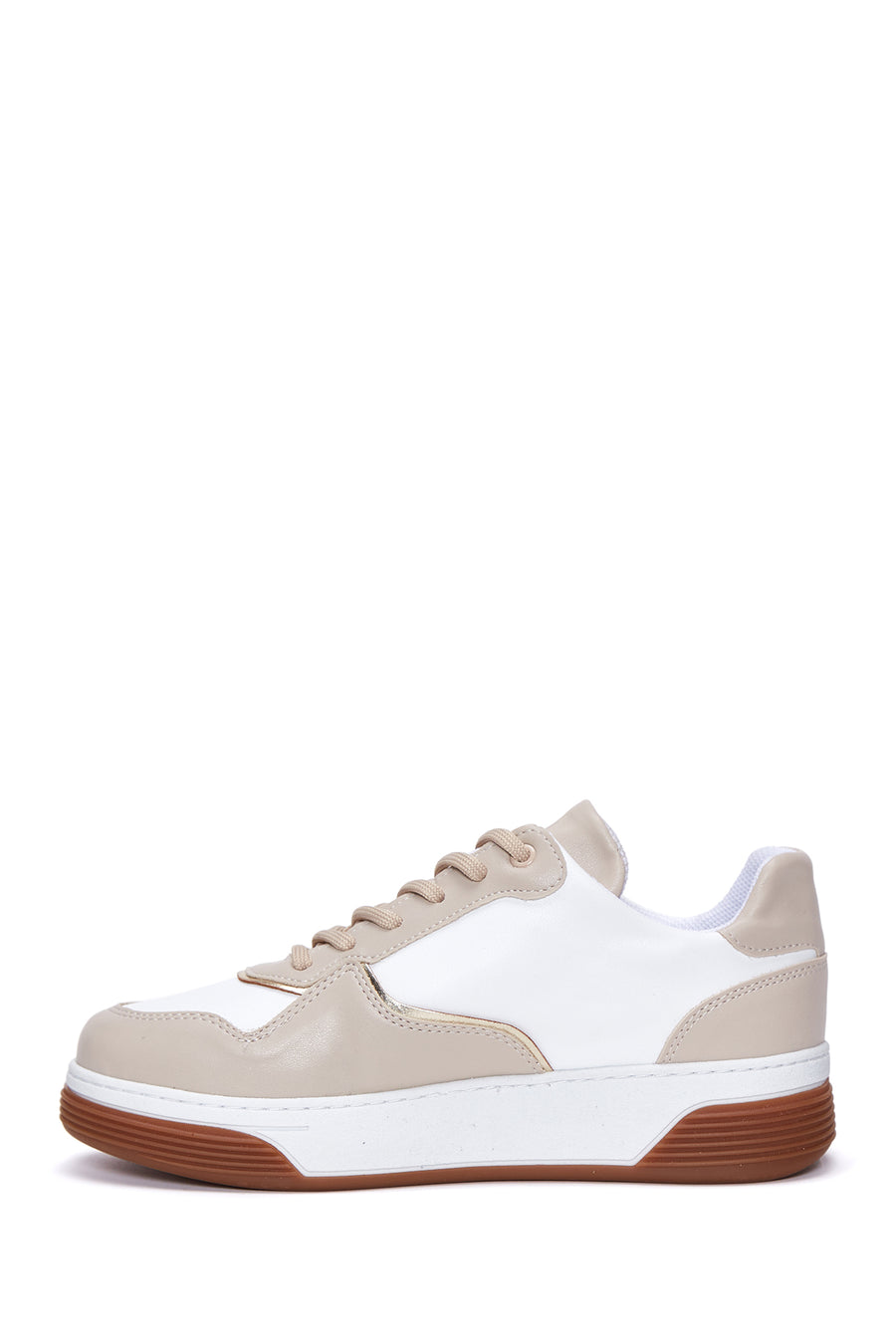Women's Beige Thick Soled Sneaker