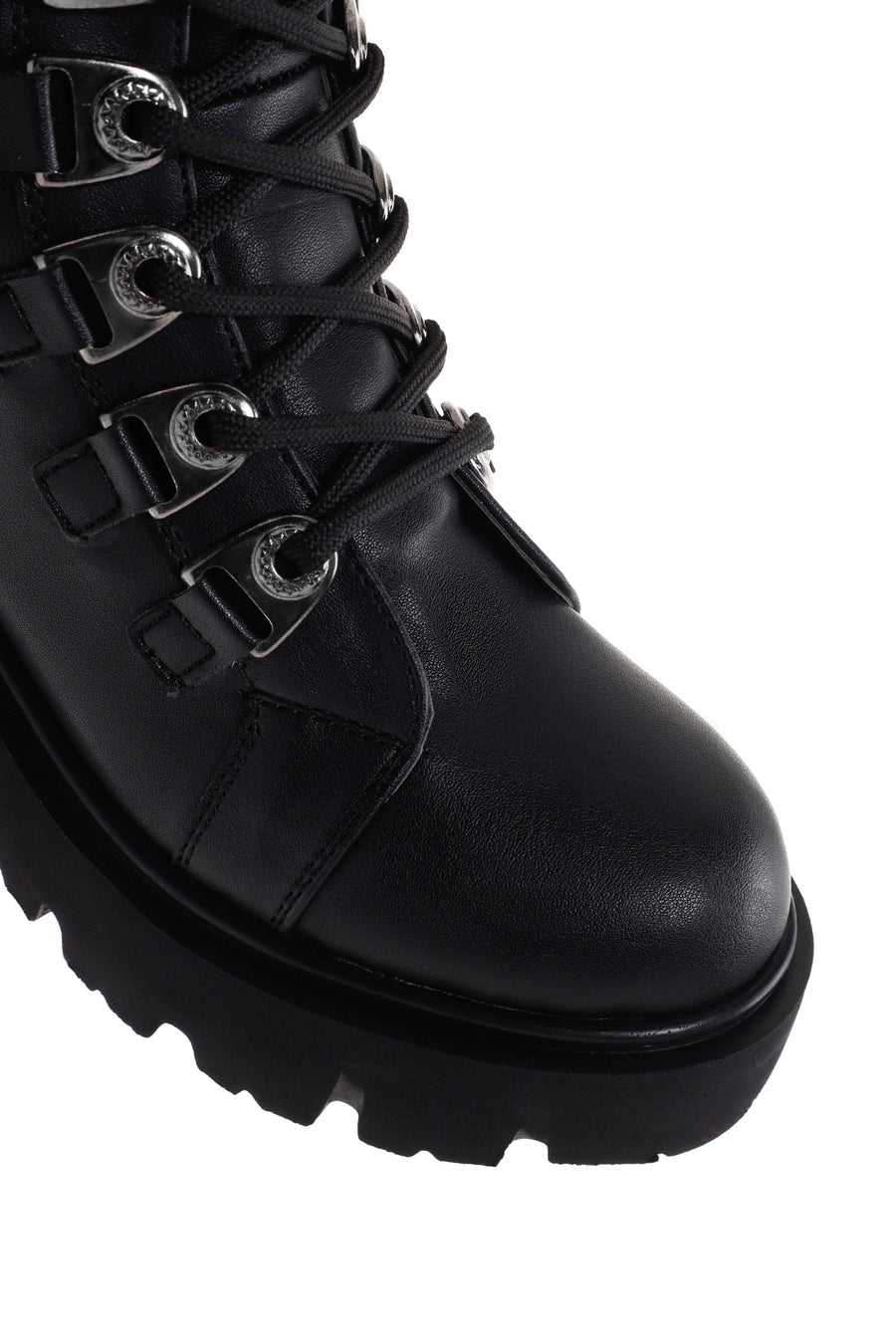 Women's Black Thick Soled Zippered Boots