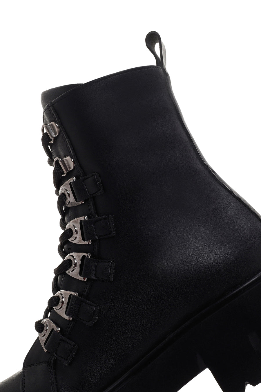 Women's Black Thick Soled Zippered Boots