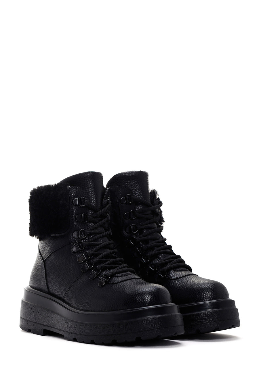 Women's Black Thick Soled Casual Boots
