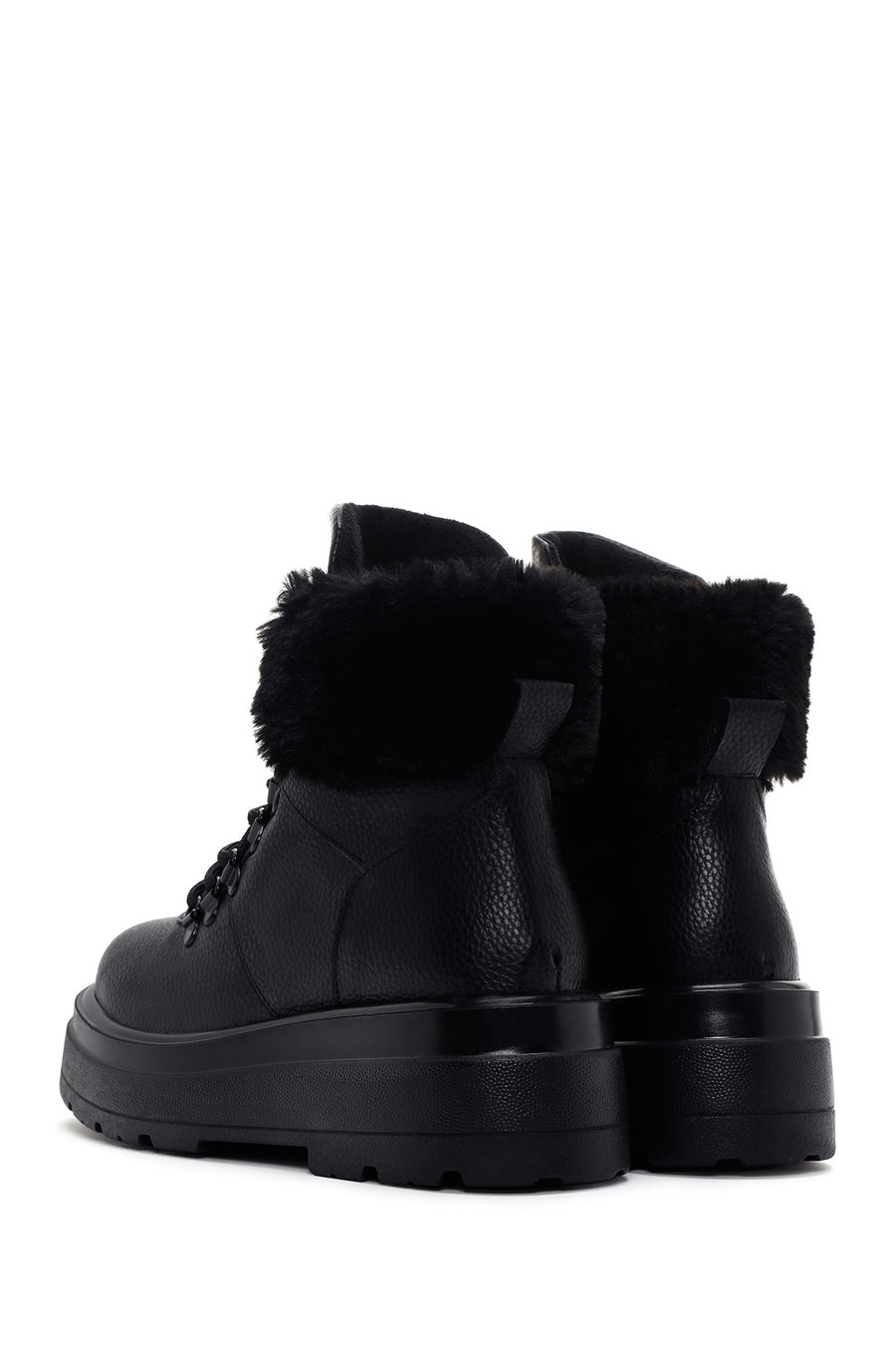 Women's Black Thick Soled Casual Boots