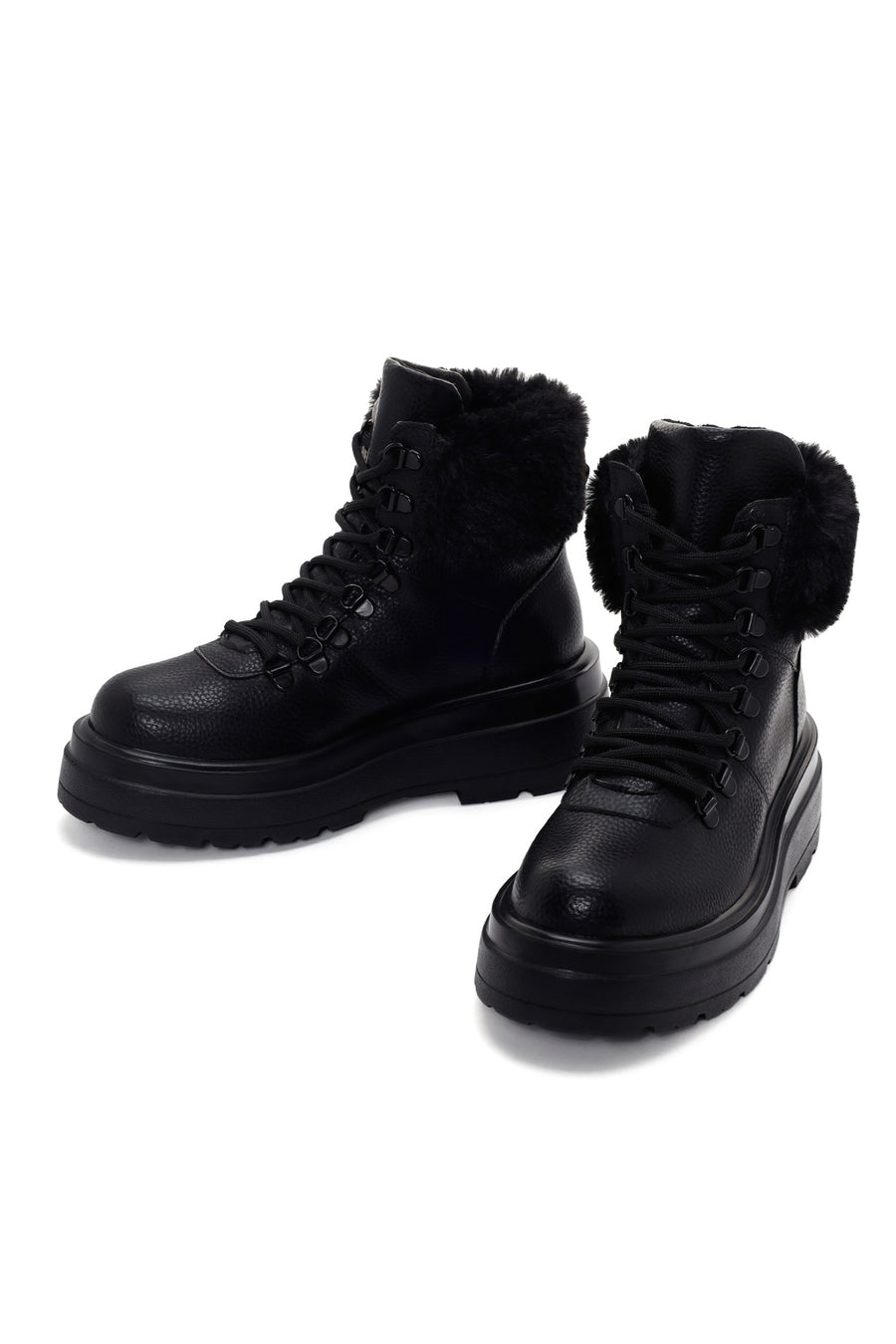 Women's Black Thick Soled Casual Boots