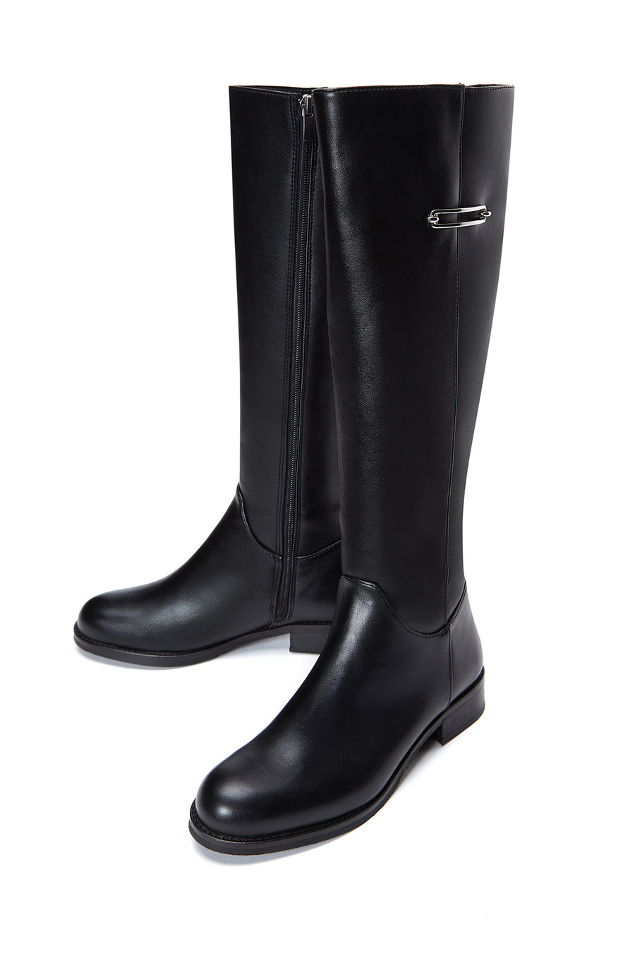 Women's Black Zippered Boots