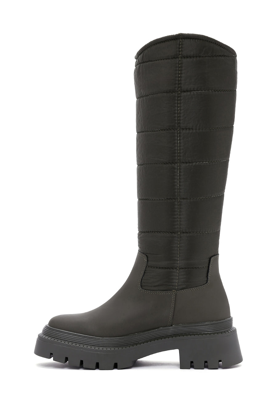 Women's Khaki Thick Soled Casual Boots