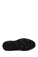 Women's Black Buckle Masculine Loafer | Derimod