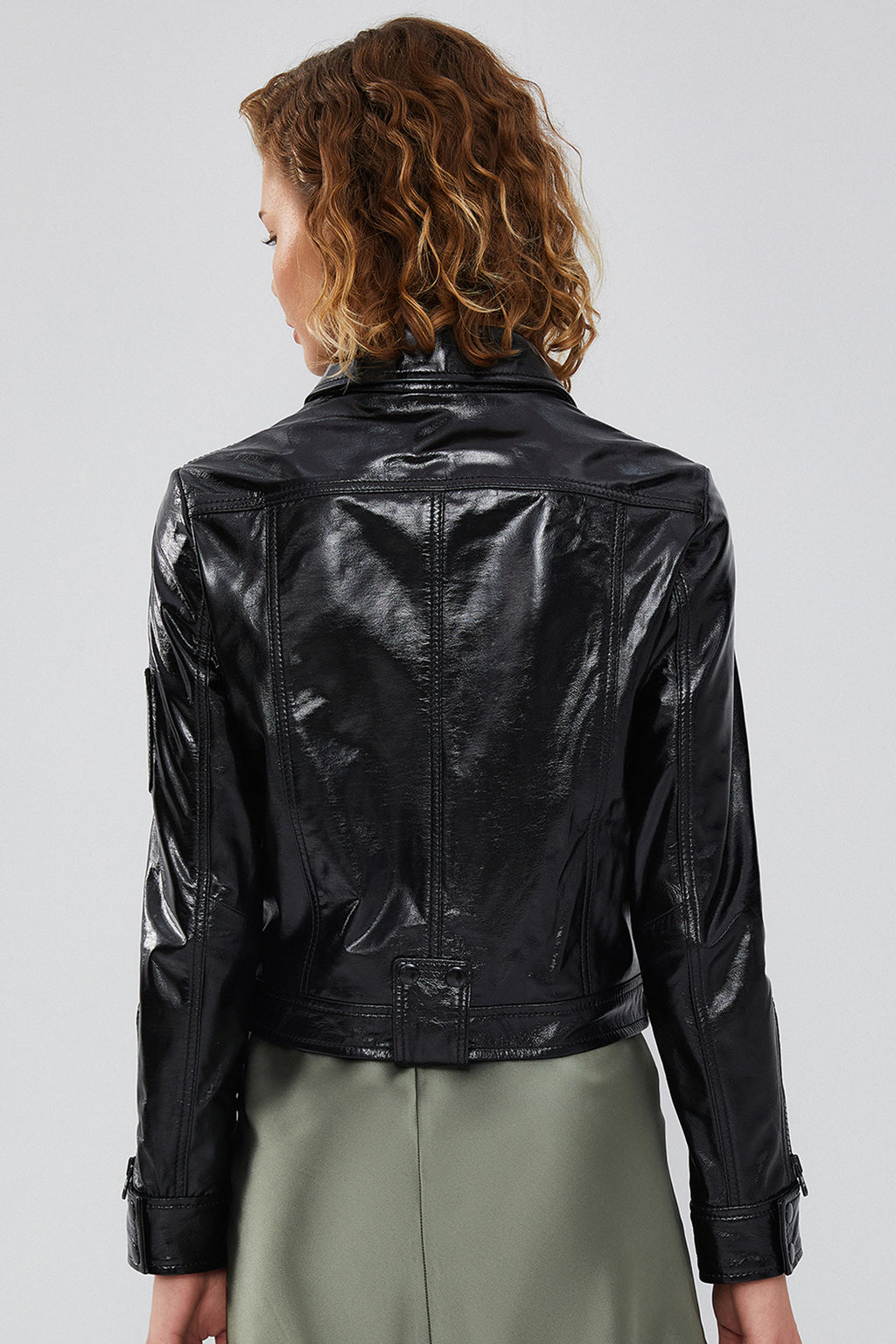 Sirena Kadın Siyah Kısa Deri Ceket