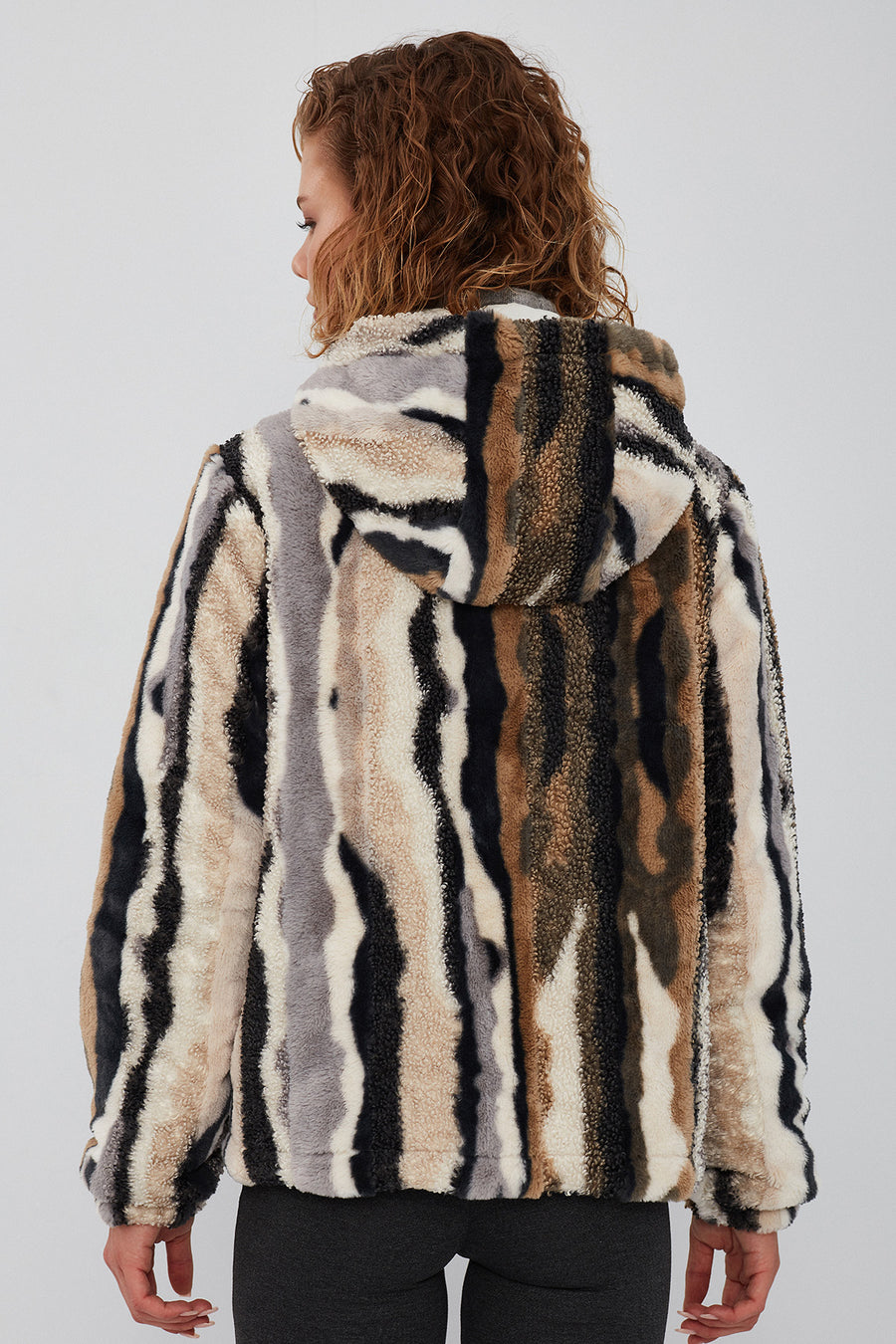 Cortina Women's Patterned Double-Sided Teddy Coat