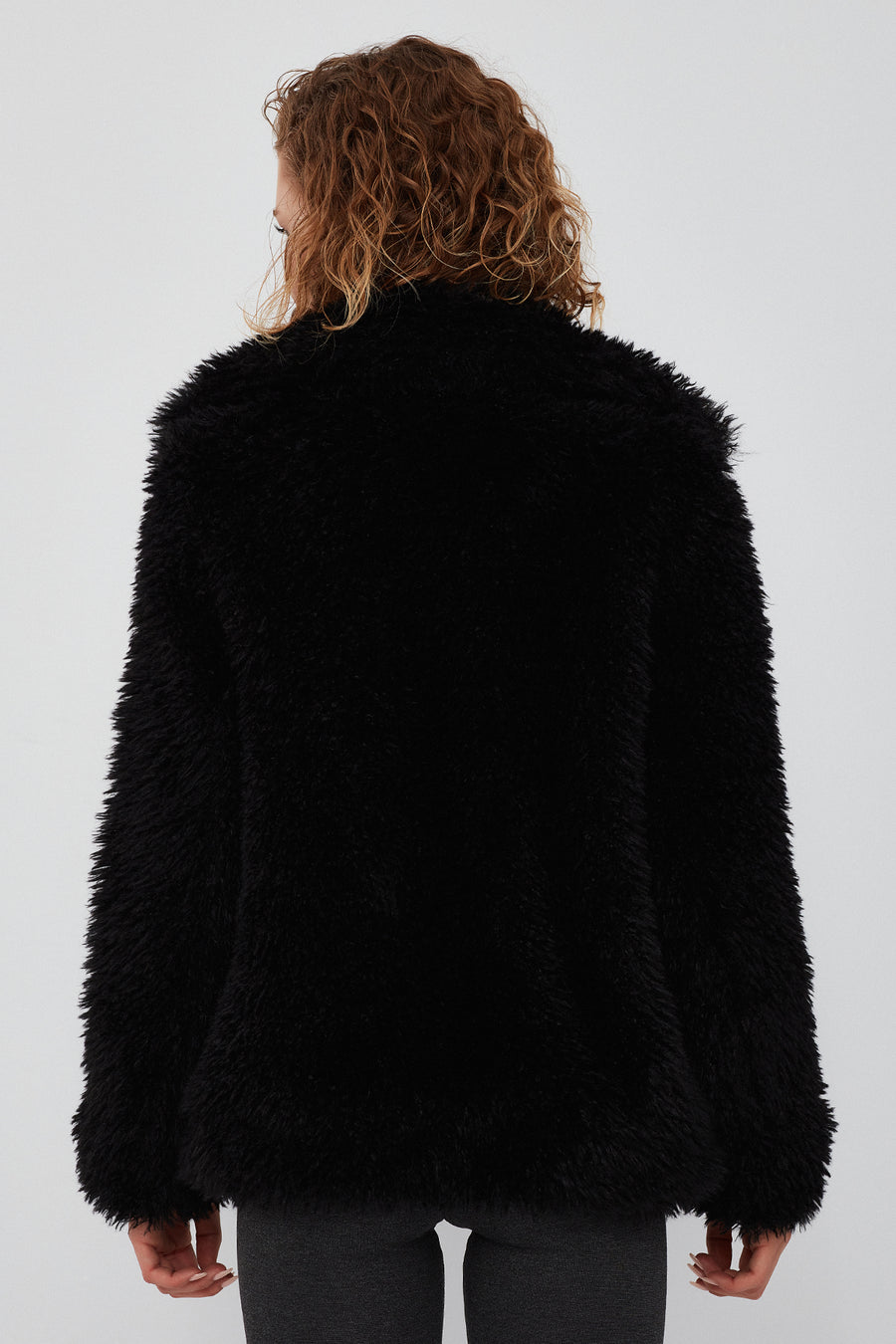 Jet Set Women's Black Double-Sided Teddy Jacket