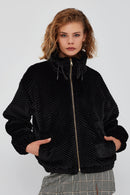 Innsbruck Women's Black Teddy Coat | Derimod