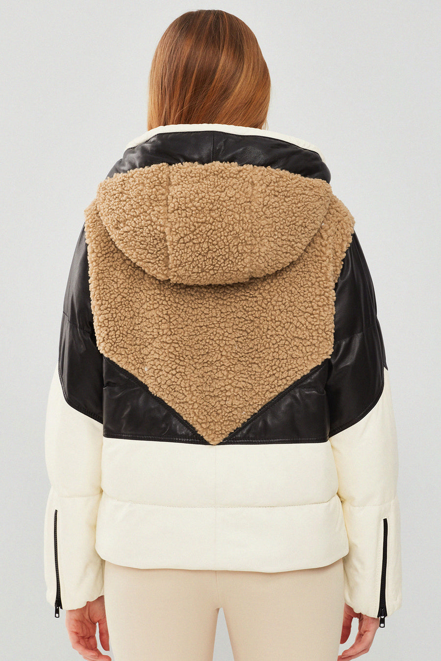 Monterosa Women's Multicolored Hooded Teddy Coat