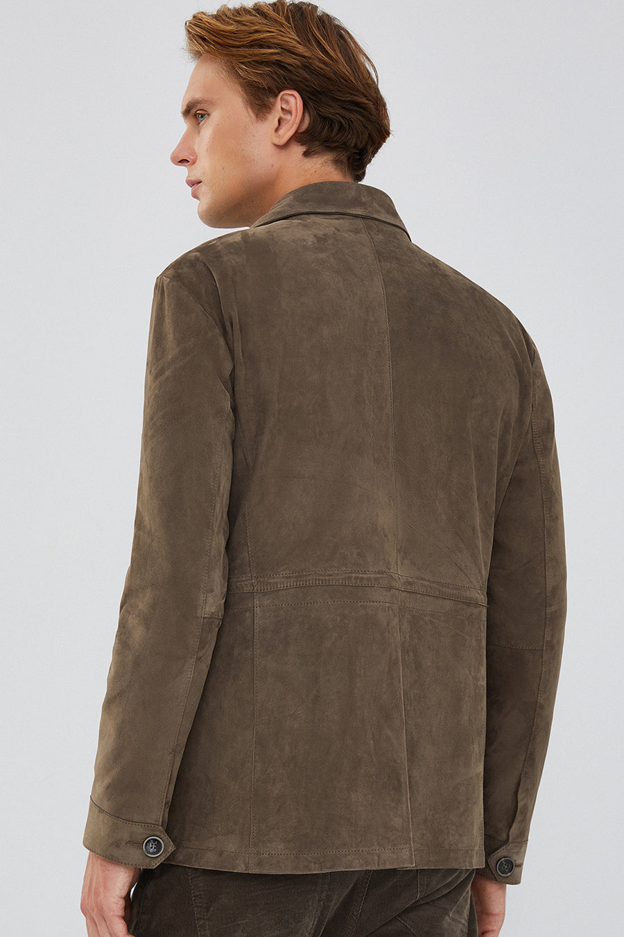 Bonucci Men's Mink Suede Leather Coat