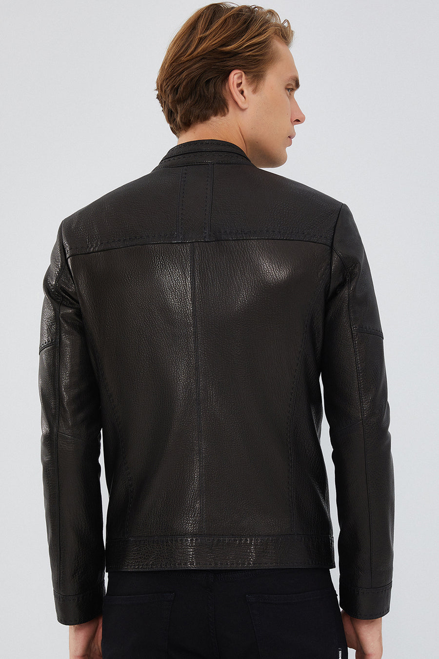 Iniesta Men's Black Leather Jacket