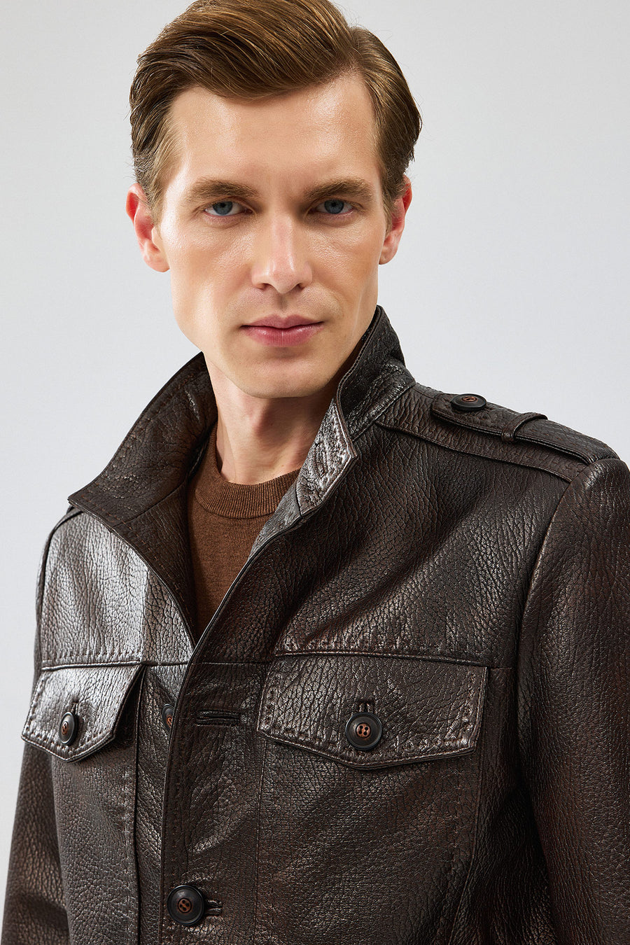 Alvarez Men's Brown Leather Jacket