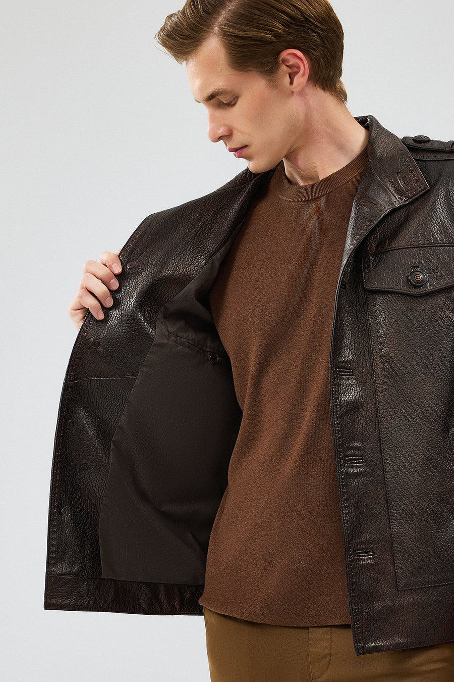 Alvarez Men's Brown Leather Jacket
