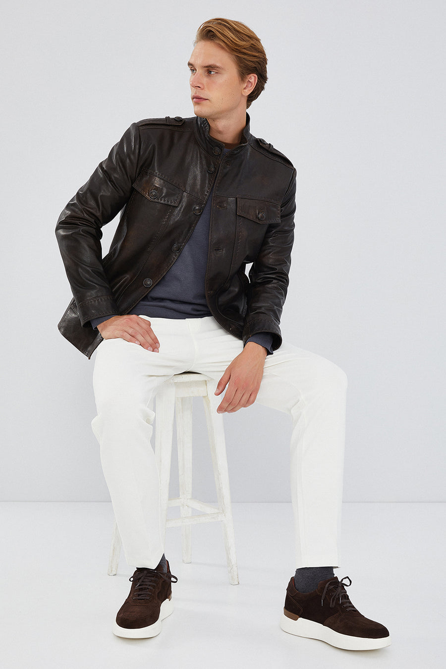 Alvarez Men's Brown Vintage Leather Jacket