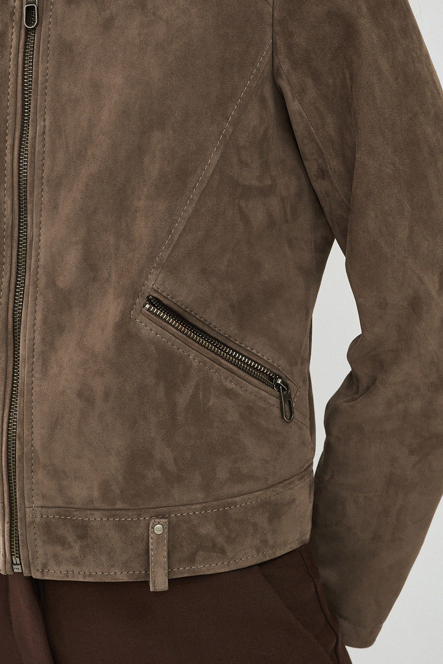 Emily Women's Mink Short Suede Leather Jacket