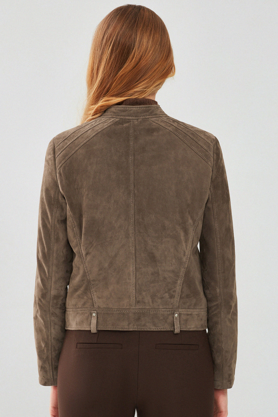 Emily Women's Mink Short Suede Leather Jacket