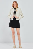 Viola Women's Beige Short Leather Jacket | Derimod