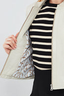 Viola Women's Beige Short Leather Jacket | Derimod