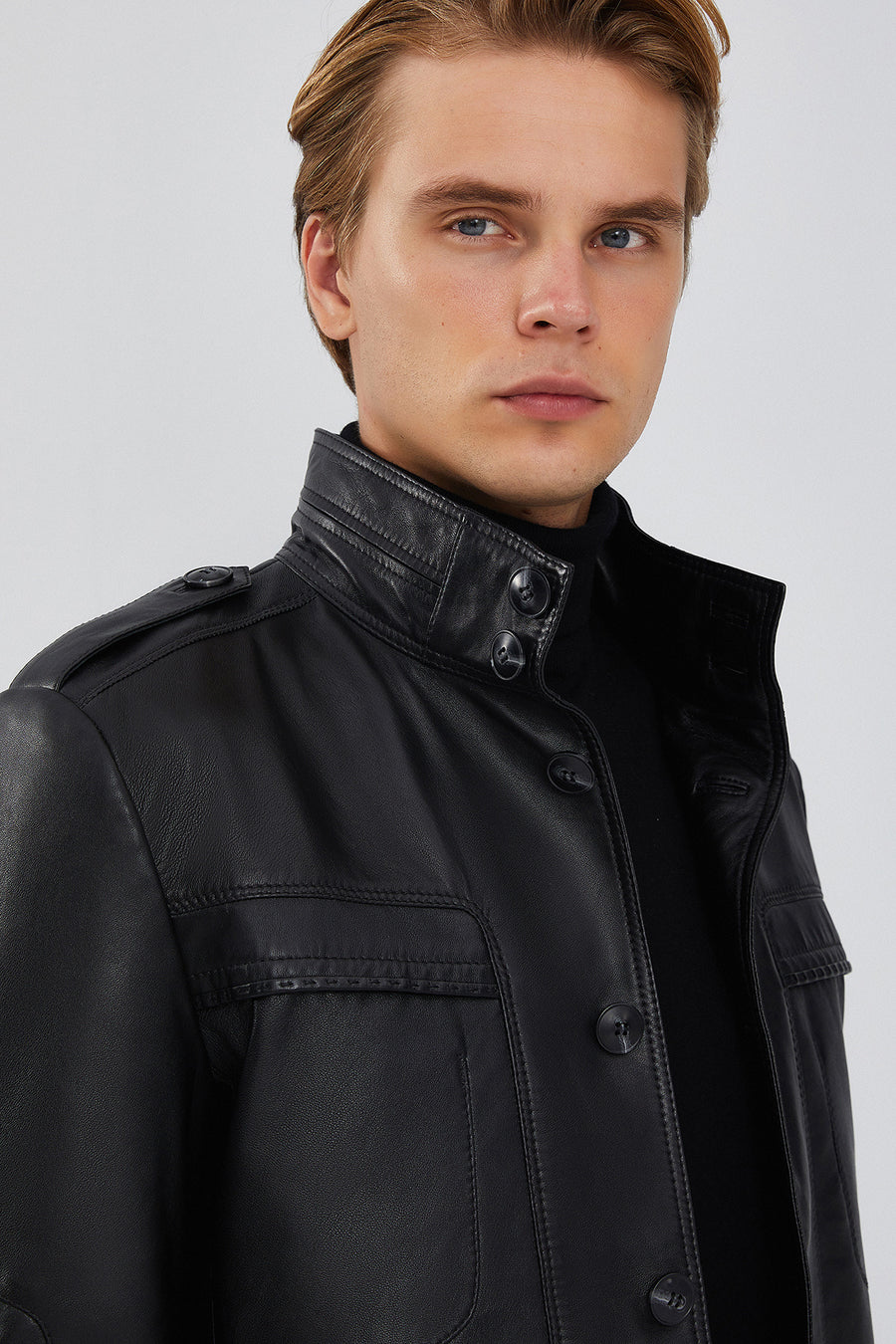 Pascal Men's Black Sports Blazer Leather Jacket