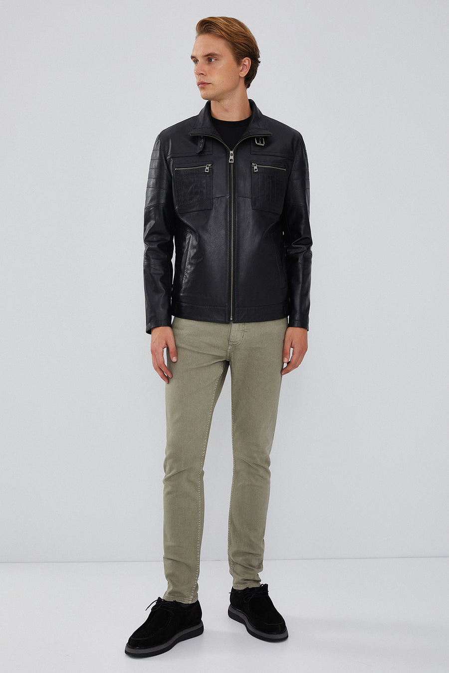 Dexter Men's Black Leather Jacket