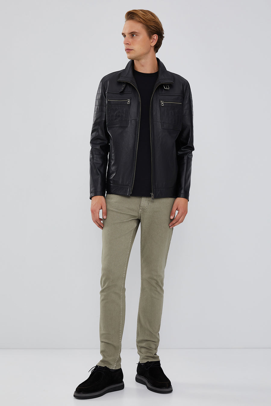 Dexter Men's Black Leather Jacket