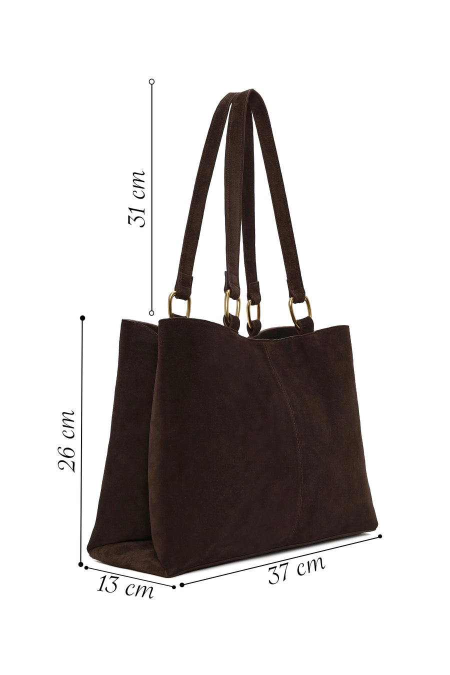 Woman Brown Suede Casual Bag