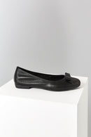 Women's Leather Ballerinas with Bow Detail | Derimod