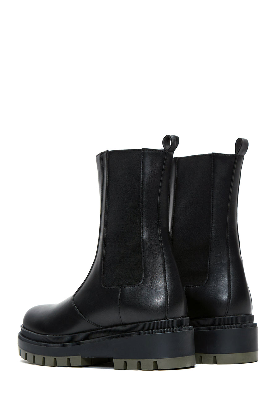 Women's Black Thick Soled Chelsea Boots