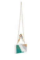 Women's Green Long Chain Strap Mini Box Bag | Derimod