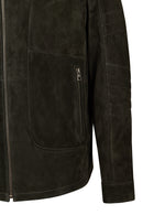 Lorenzo Male Gray Stand Collar Suede Leather Jacket | Derimod