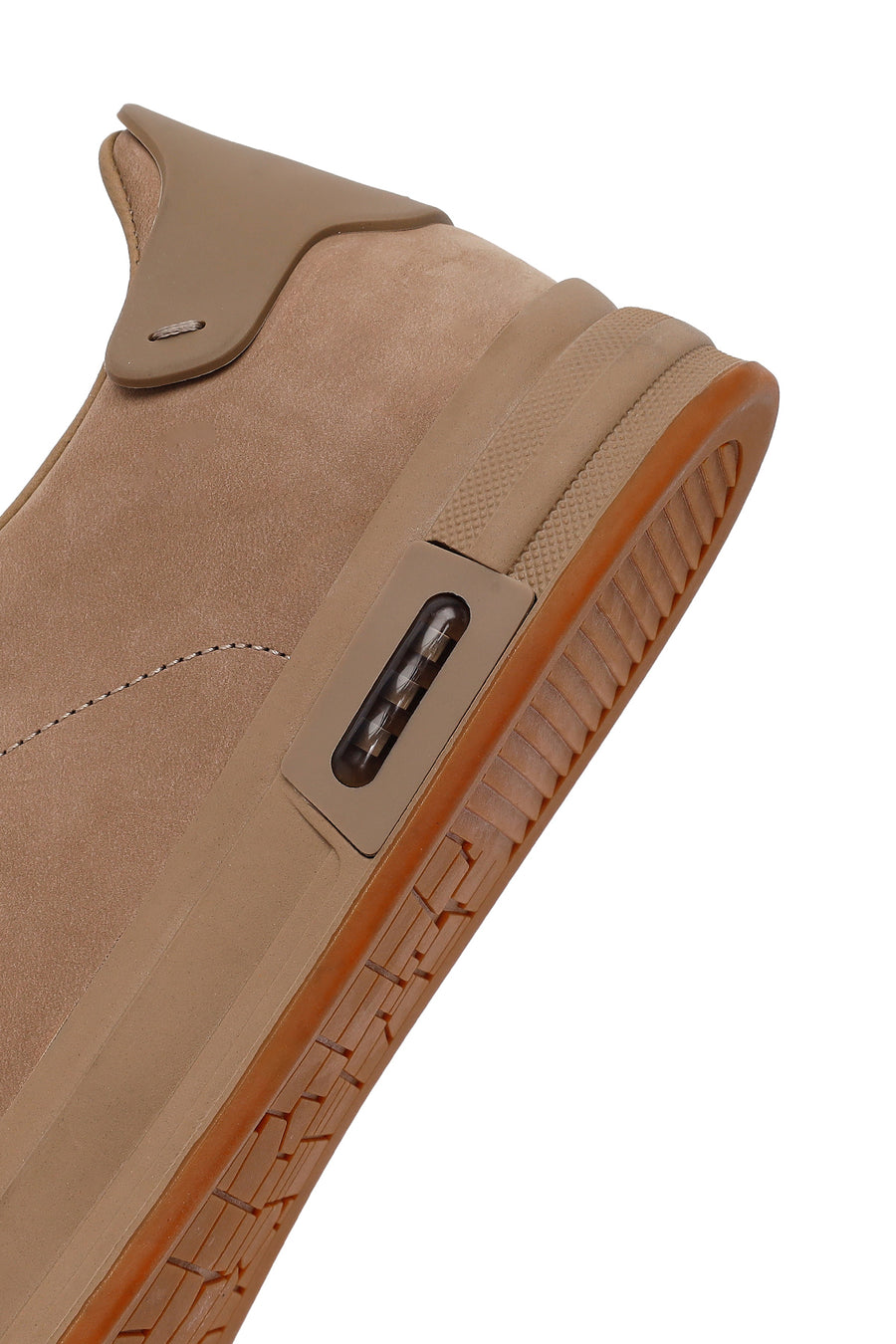 Erkek Vizon Bağcıklı Nubuk Deri Sneaker