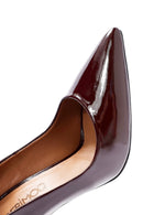 Women's Burgundy High Thin Heel Patent Leather Stiletto | Derimod