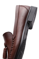 Men's Brown Leather Tasseled Classic Loafer | Derimod