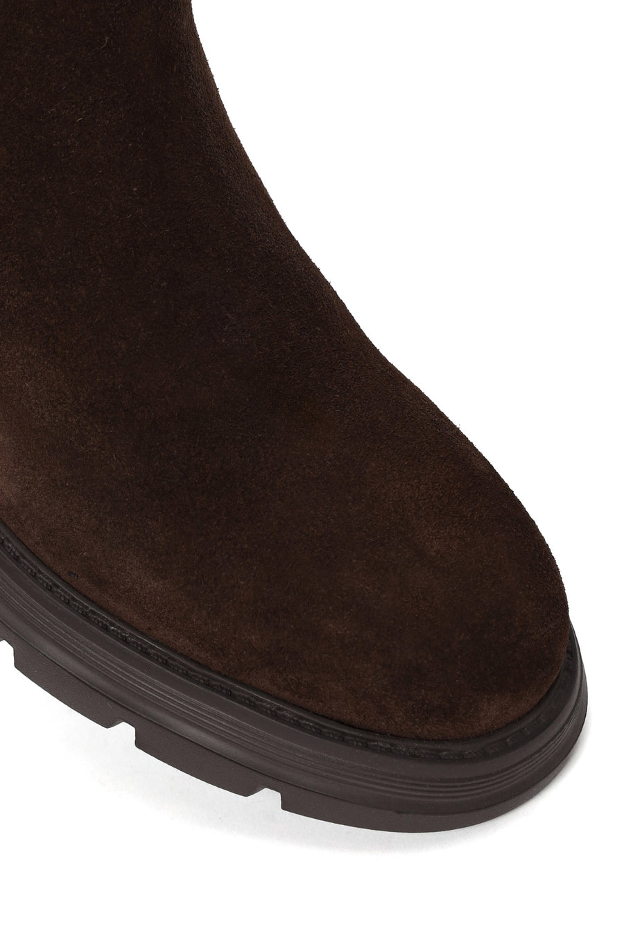 Male Brown Thick-Soled Suede Casual Chelsea Boots