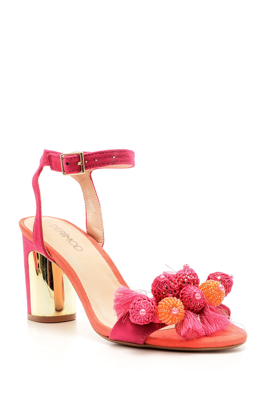 Women's Suede Metal Heel Detailed Shoes