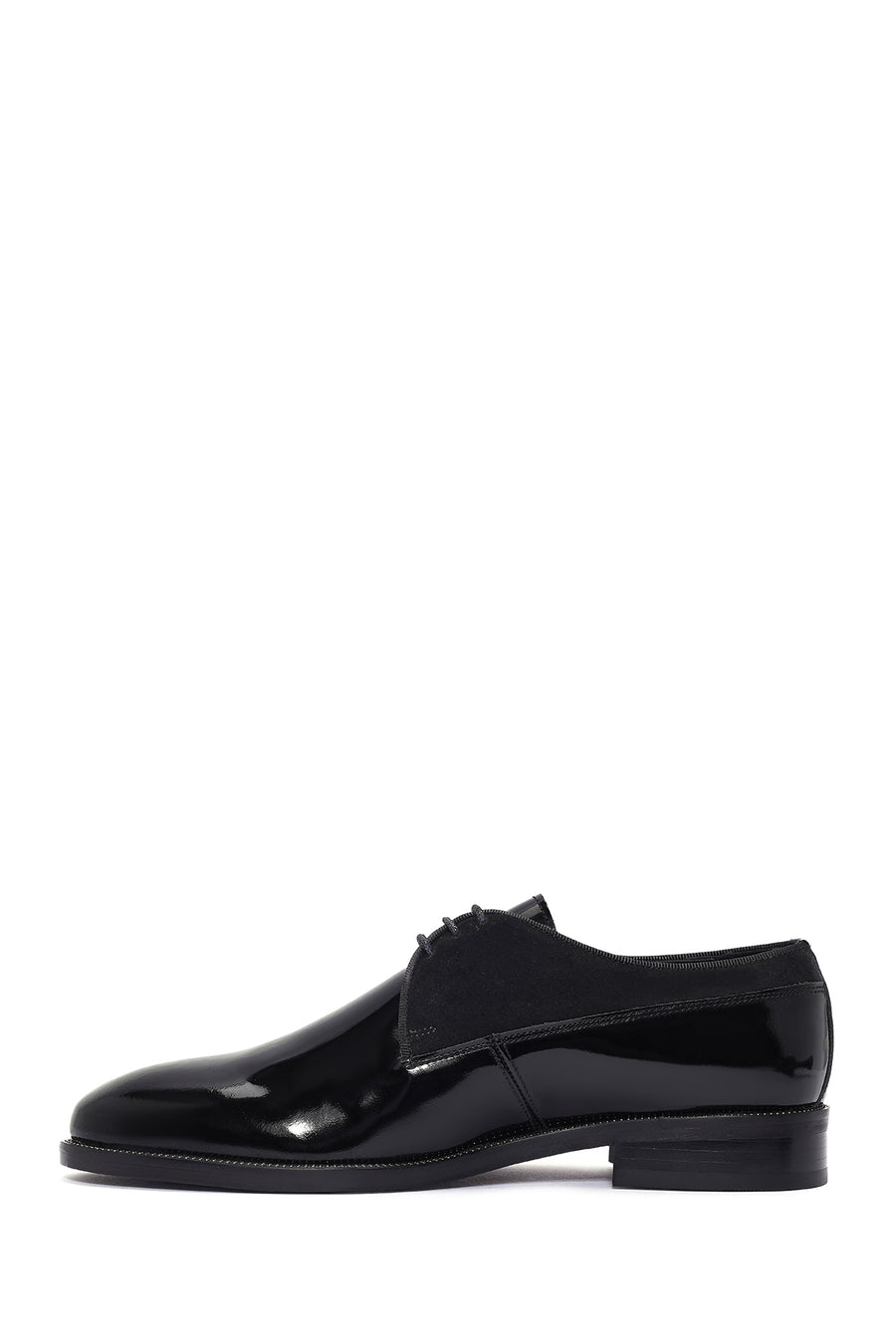 Men's Black Laced Patent Leather Classic Shoes
