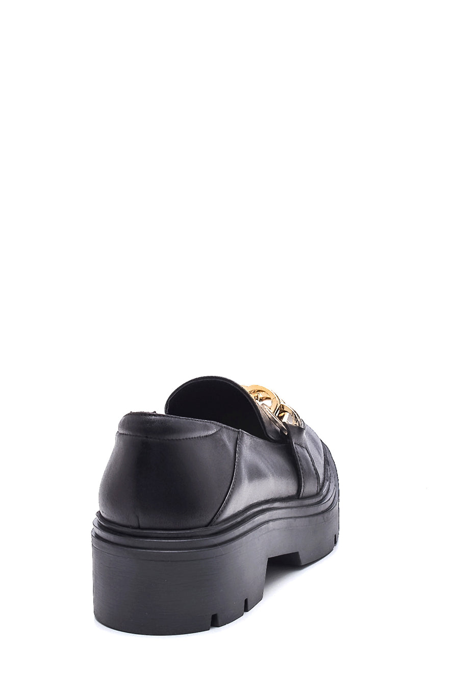 Women's Leather Chain Loafer