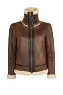 Iceland Woman Brown Fur Collar Teddy Coats | Derimod